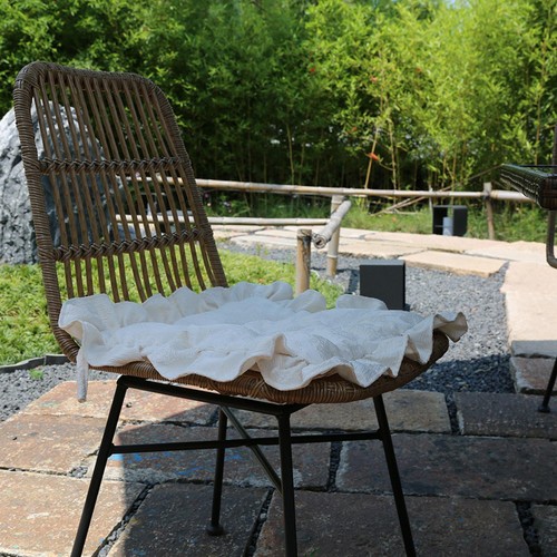 Ruffles chair cushion - cushion,