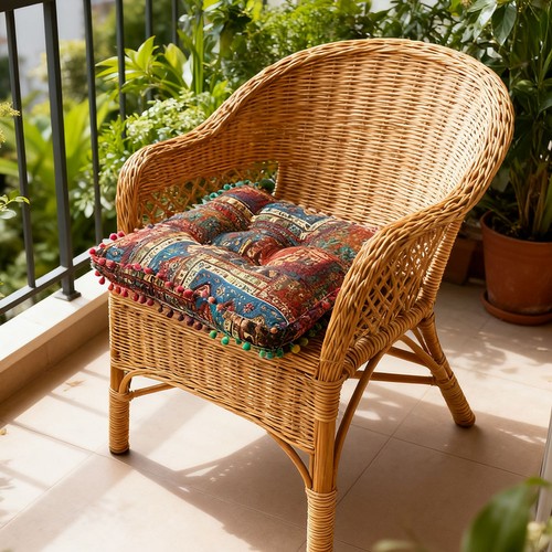 Rustic square dining chair pad - square,