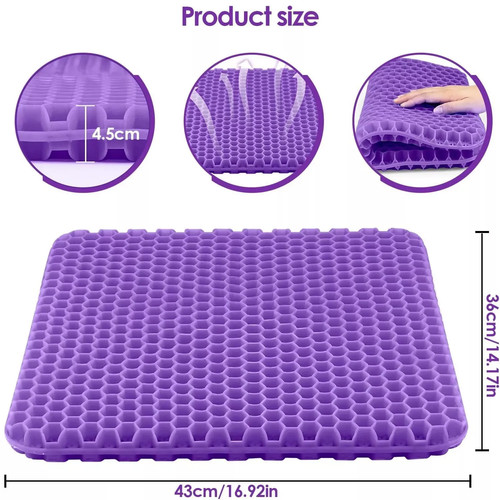 Double thick gel seat cushion - thick,