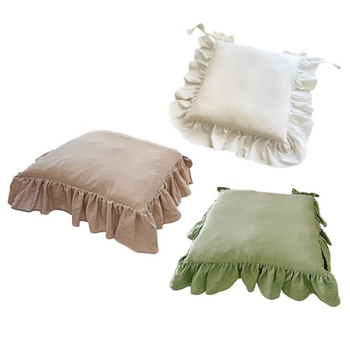 Ruffled chair cushion - chair,